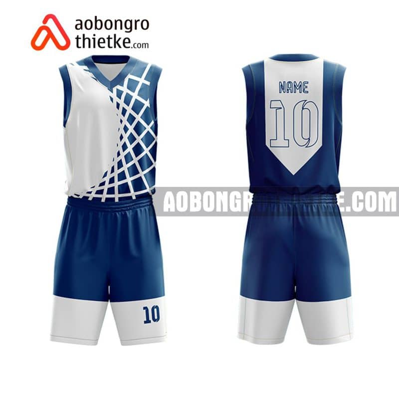 Mẫu quần áo bóng rổ Khối chuyên ĐHNN Huế màu xanh hot nhất ABR847