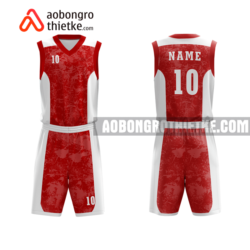 Mẫu quần áo bóng rổ THPT BC Nguyễn Tất Thành màu đỏ chính hãng ABR760