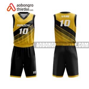 Mẫu quần áo bóng rổ THPT Ba Đình màu vàng chất lượng nhất ABR839