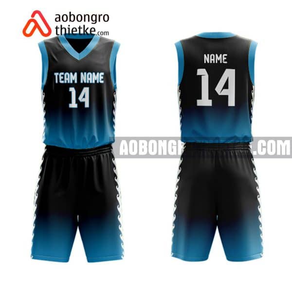 Mẫu quần áo bóng rổ THPT Bắc Kiến Xương màu xanh chất lượng nhất ABR869