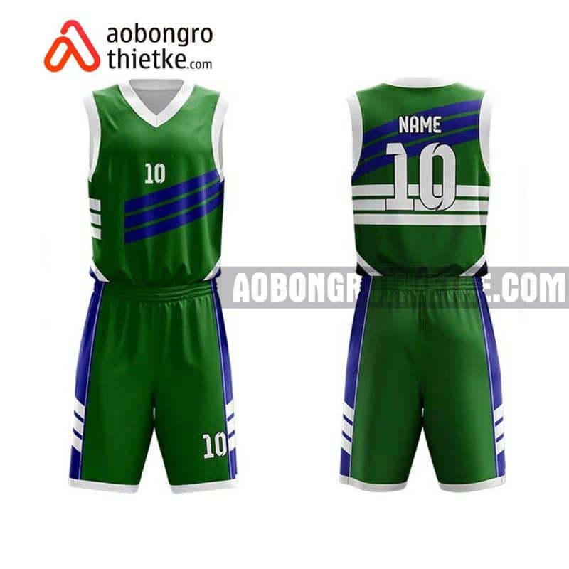 Mẫu quần áo bóng rổ THPT Bảo Lộc màu xanh lá uy tín nhất ABR838