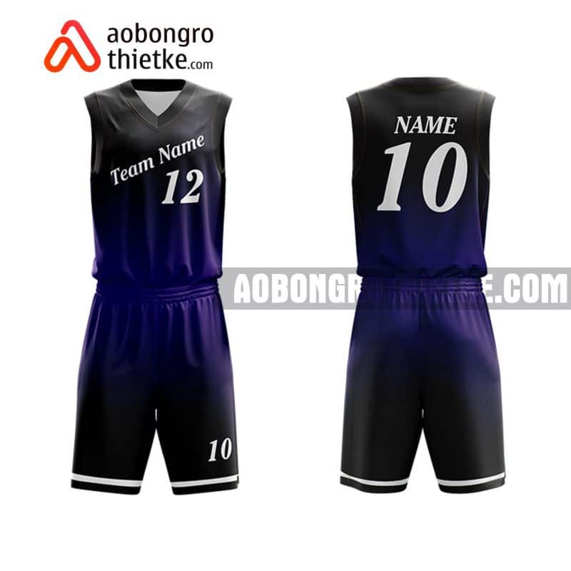 Mẫu quần áo bóng rổ THPT Bỉm Sơn màu tím gần đây ABR807