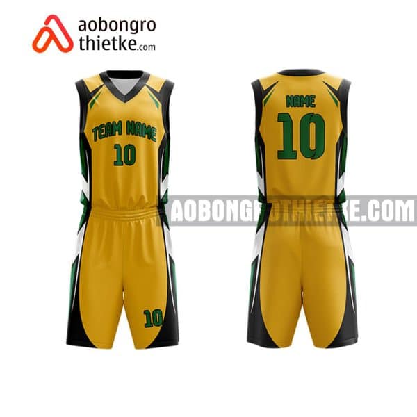 Mẫu quần áo bóng rổ THPT Bùi Thị Xuân màu vàng yêu thích nhất ABR773