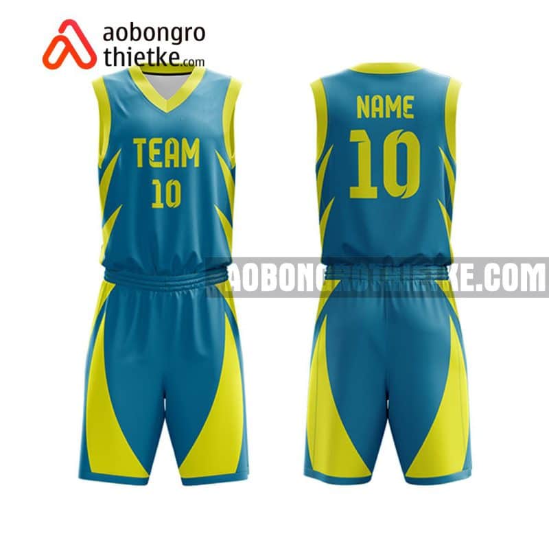 Mẫu quần áo bóng rổ THPT Cao Bá Quát – Gia Lâm màu vàng mới nhất ABR894