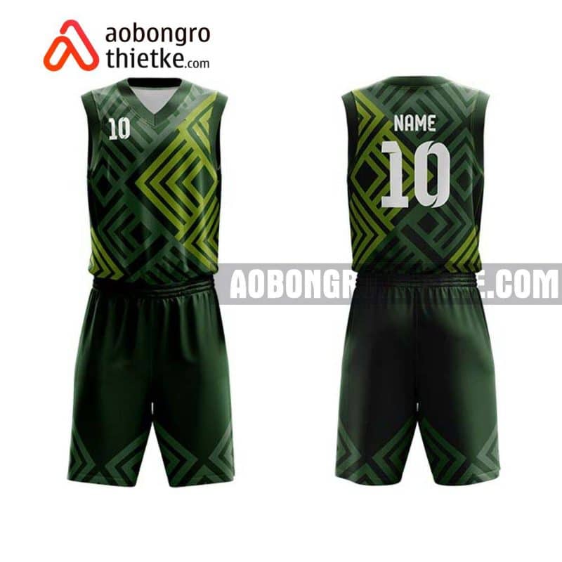 Mẫu quần áo bóng rổ THPT Châu Văn Liêm màu nâu mới nhất ABR909