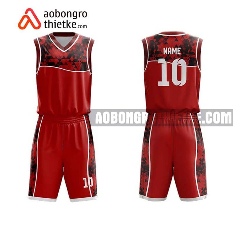 Mẫu quần áo bóng rổ THPT Chu Văn An màu đỏ gần đây ABR837