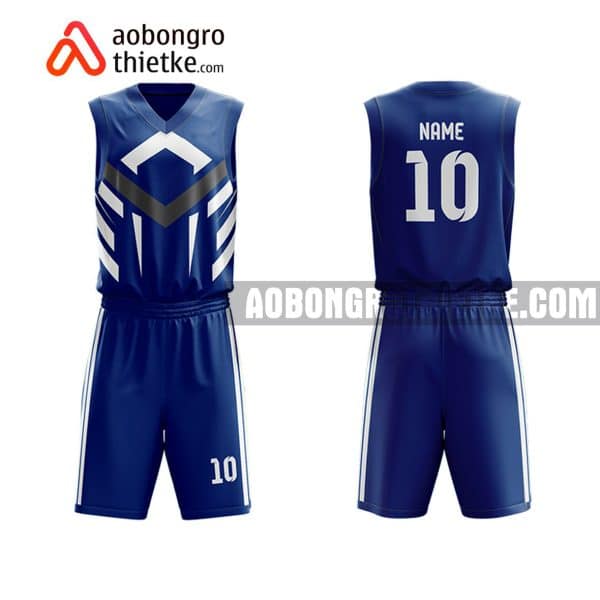 Mẫu quần áo bóng rổ THPT Chu Văn An màu xanh uy tín nhất ABR748