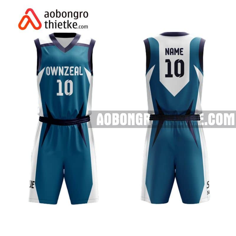 Mẫu quần áo bóng rổ THPT Chuyên Bạc Liêu màu xanh rẻ nhất ABR814