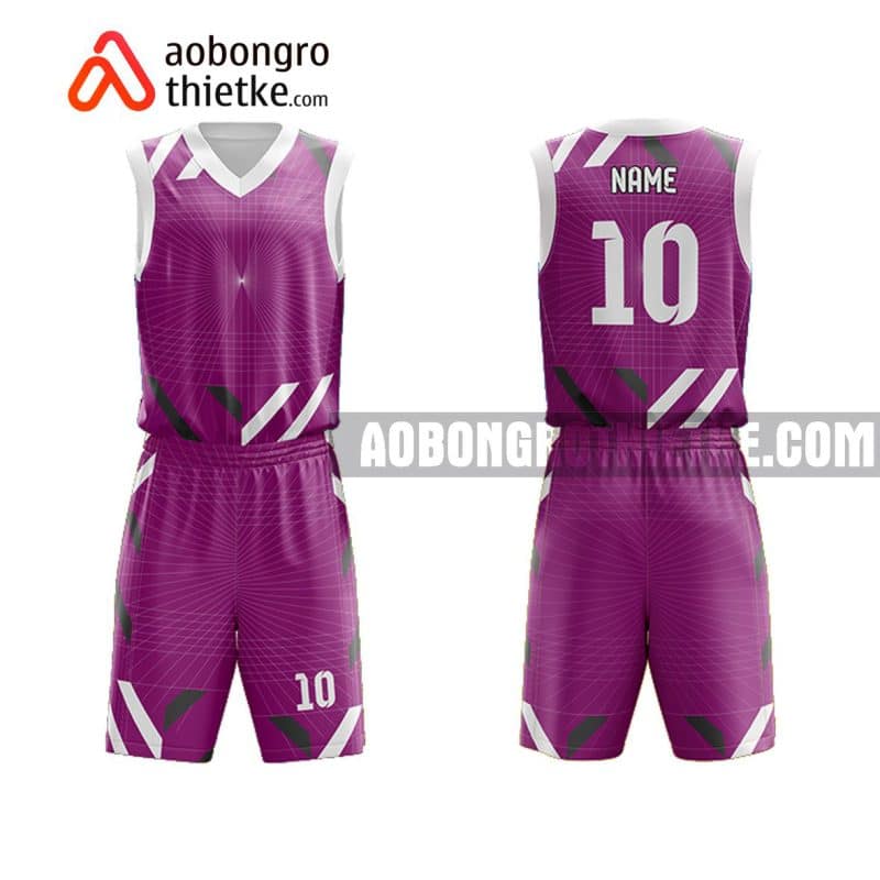 Mẫu quần áo bóng rổ THPT Chuyên Bắc Ninh màu tím chính hãng ABR730