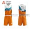 Mẫu quần áo bóng rổ THPT Chuyên Hạ Long màu cam in nhanh ABR746