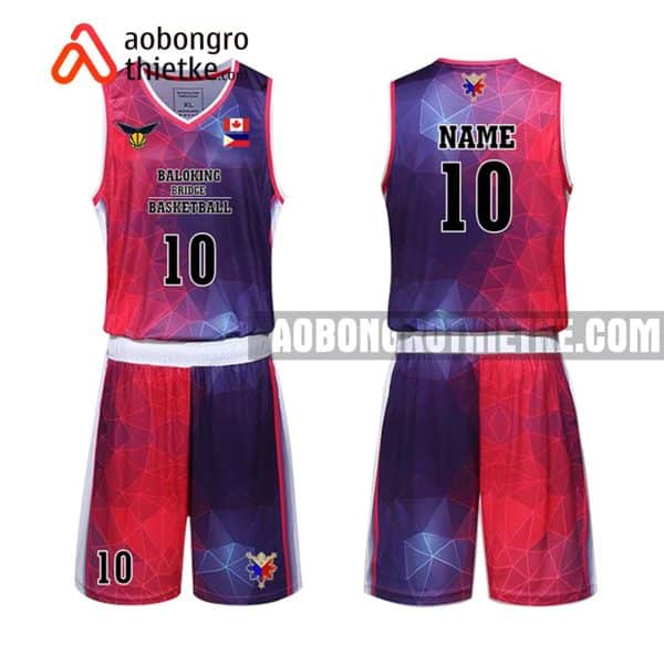 Mẫu quần áo bóng rổ THPT Chuyên Hoàng Văn Thụ màu tím uy tín nhất ABR763