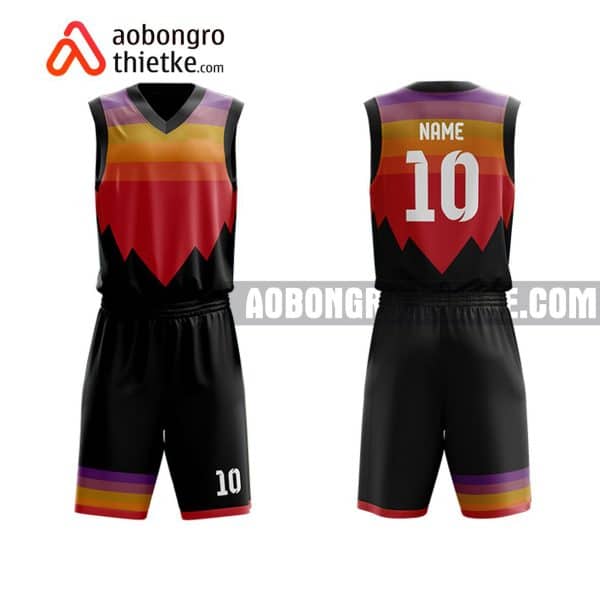 Mẫu quần áo bóng rổ THPT Chuyên Lào Cai màu cam lạ nhất ABR768