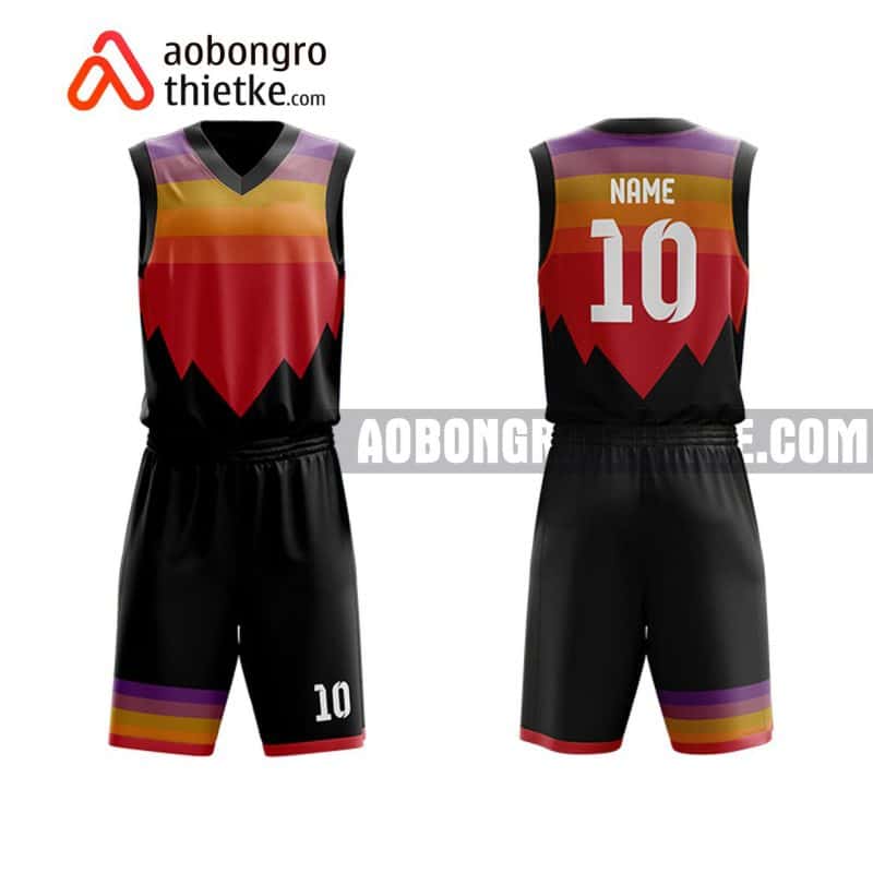 Mẫu quần áo bóng rổ THPT Chuyên Lào Cai màu cam lạ nhất ABR768