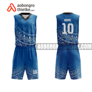 Mẫu quần áo bóng rổ THPT Chuyên Lương Văn Chánh màu xanh yêu thích nhất ABR758