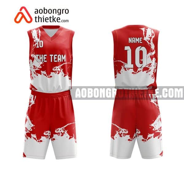 Mẫu quần áo bóng rổ THPT Chuyên Quang Trung màu đỏ hot nhất ABR727