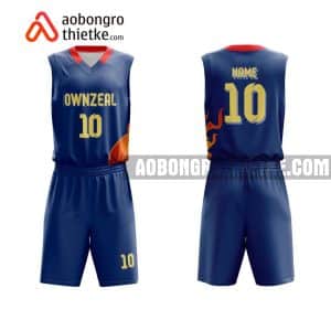 Mẫu quần áo bóng rổ THPT Chuyên Trần Phú màu xanh đẹp nhất ABR736