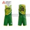 Mẫu quần áo bóng rổ THPT Chuyên Tuyên Quang màu xanh lá độc nhất ABR827