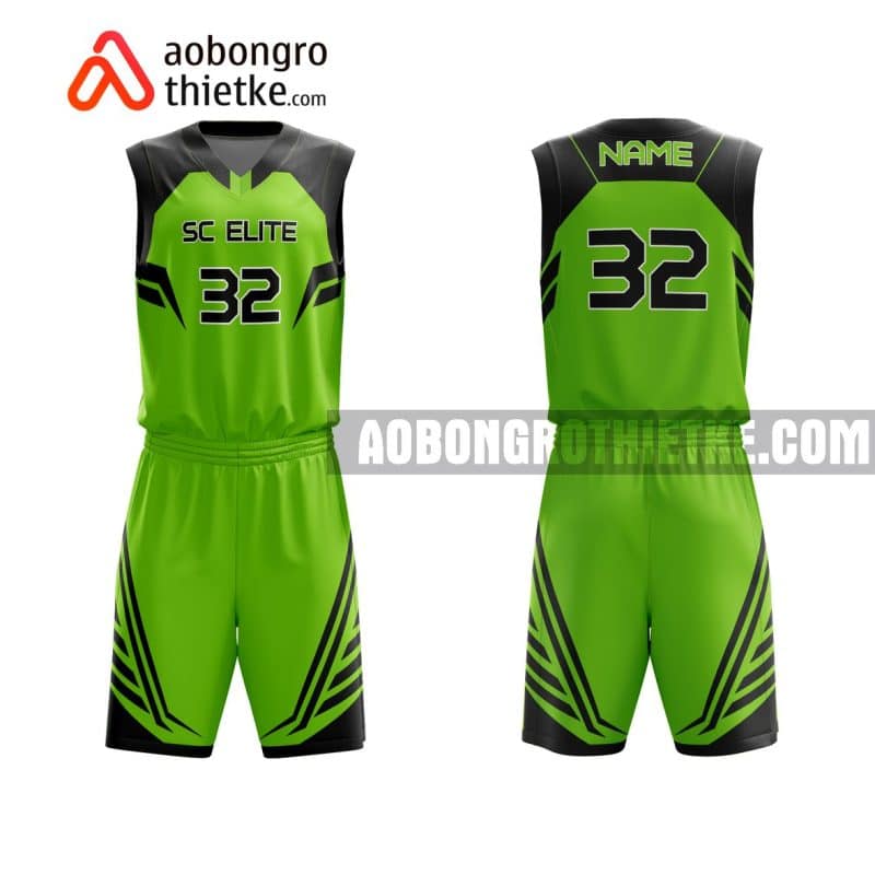 Mẫu quần áo bóng rổ THPT Chuyên Vĩnh Phúc màu xanh lá yêu thích nhất ABR728
