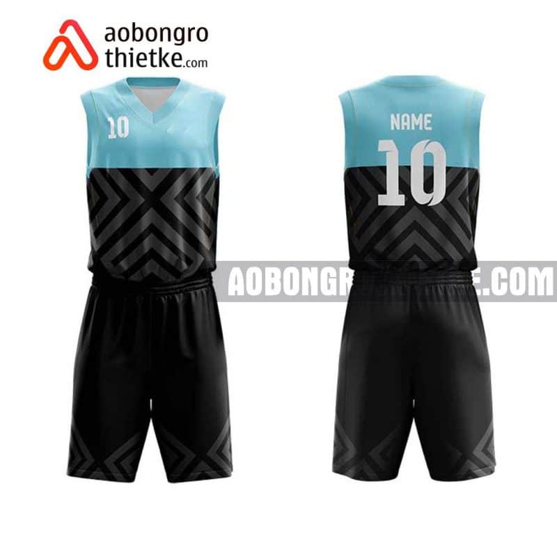 Mẫu quần áo bóng rổ THPT Diễn Châu 3 màu cam in nhanh ABR911