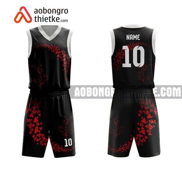 Mẫu quần áo bóng rổ THPT Gia Định màu nâu rẻ nhất ABR799