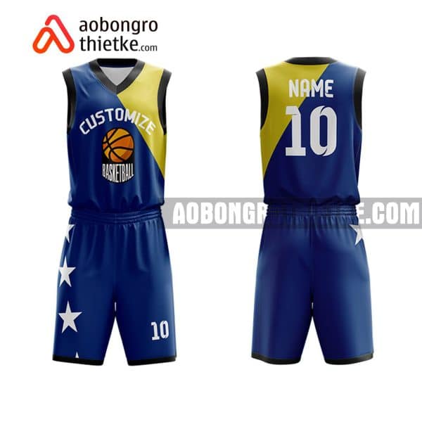 Mẫu quần áo bóng rổ THPT Gia Lộc màu xanh mua nhiều nhất ABR825