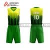 Mẫu quần áo bóng rổ THPT Kim Thành màu xanh lá tốt nhất ABR816
