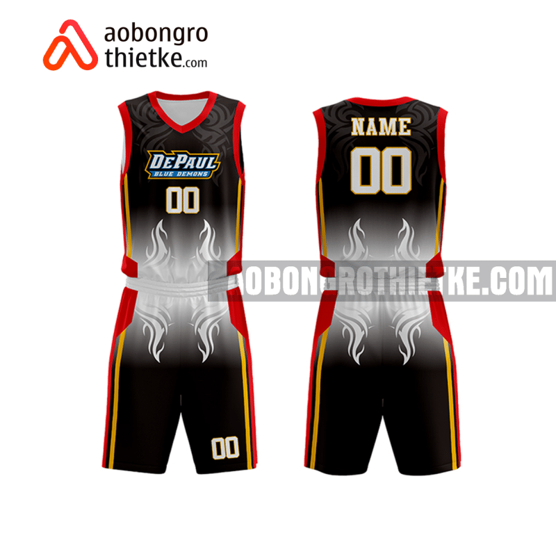 Mẫu quần áo bóng rổ THPT Lê Quý Đôn màu đen lạ nhất ABR888