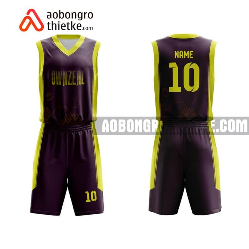 Mẫu quần áo bóng rổ THPT Lê Quý Đôn màu vàng uy tín nhất ABR883