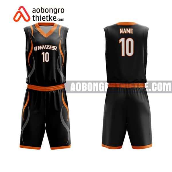 Mẫu quần áo bóng rổ THPT Lê Quý Đôn – Đống đa màu đen đẹp nhất ABR811