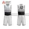 Mẫu quần áo bóng rổ THPT Liên Hà màu trắng chính hãng ABR820