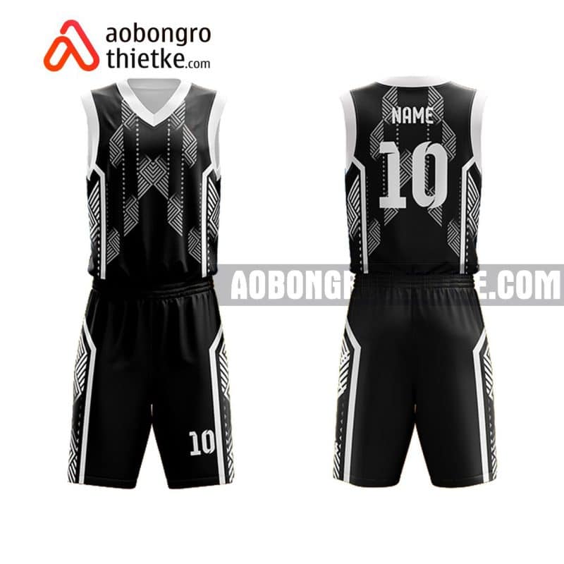 Mẫu quần áo bóng rổ THPT Lý Thái Tổ màu đen gần đây ABR822