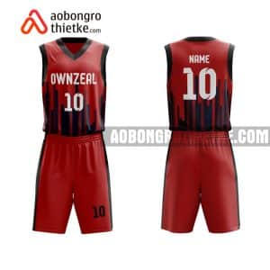 Mẫu quần áo bóng rổ THPT Lý Tự Trọng màu đỏ đẹp nhất ABR826