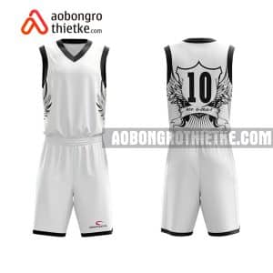 Mẫu quần áo bóng rổ THPT Lý Tự Trọng màu trắng chất lượng nhất ABR809
