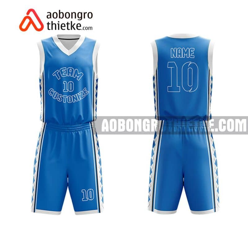 Mẫu quần áo bóng rổ THPT Mạc Đĩnh Chi màu xanh uy tín nhất ABR868