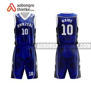 Mẫu quần áo bóng rổ THPT Nguyễn Huệ màu xanh tốt nhất ABR846