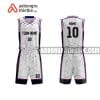 Mẫu quần áo bóng rổ THPT Phan Châu Trinh màu trắng lạ nhất ABR798