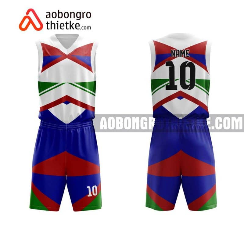 Mẫu quần áo bóng rổ THPT Phúc Thành màu xanh mới nhất ABR879