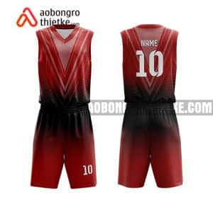 Mẫu quần áo bóng rổ THPT Thanh Hà màu đỏ mới nhất ABR804