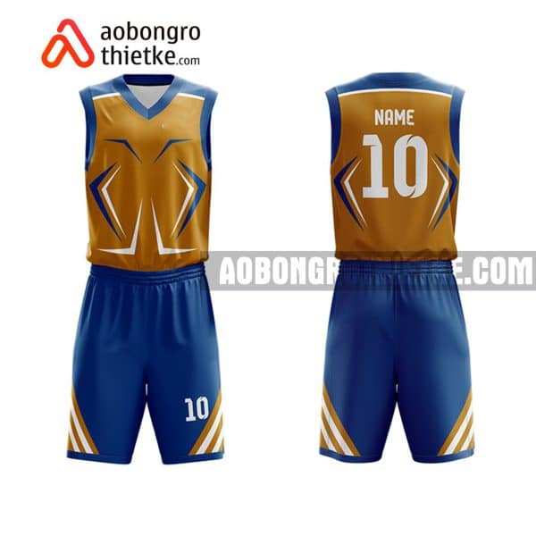 Mẫu quần áo bóng rổ THPT Thuận Thành 1 màu cam tốt nhất ABR801