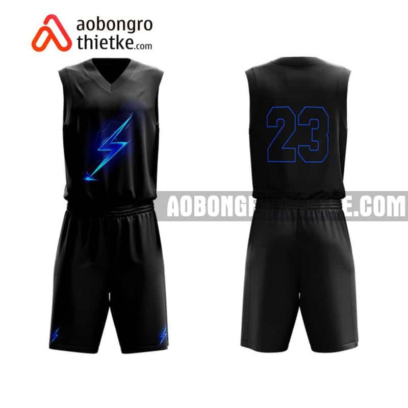 Mẫu quần áo bóng rổ THPT Thực hành – ĐH Sư phạm màu đen uy tín nhất ABR778