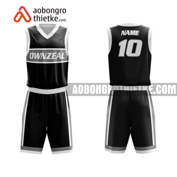 Mẫu quần áo bóng rổ THPT Trần Cao Vân màu đen chất lượng nhất ABR899
