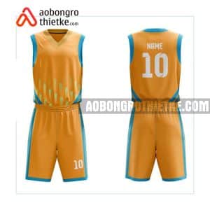 Mẫu quần áo bóng rổ THPT Trần Hưng Đạo màu cam chính hãng ABR790