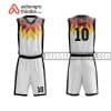 Mẫu quần áo bóng rổ THPT Trực Ninh A màu cam mới nhất ABR834