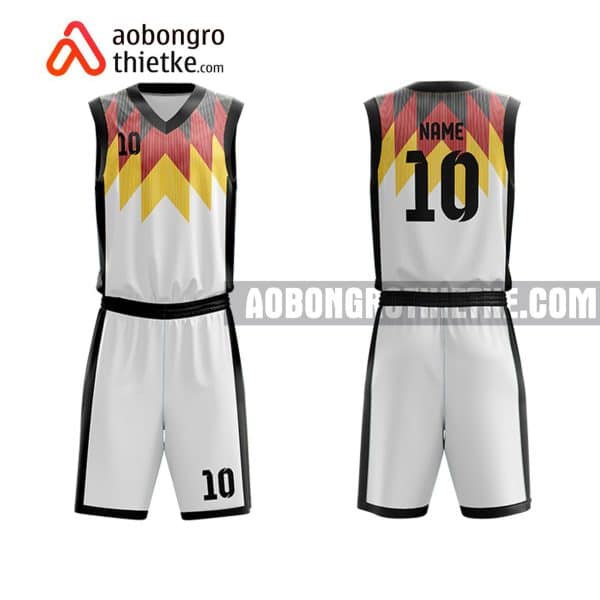 Mẫu quần áo bóng rổ THPT Trực Ninh A màu cam mới nhất ABR834