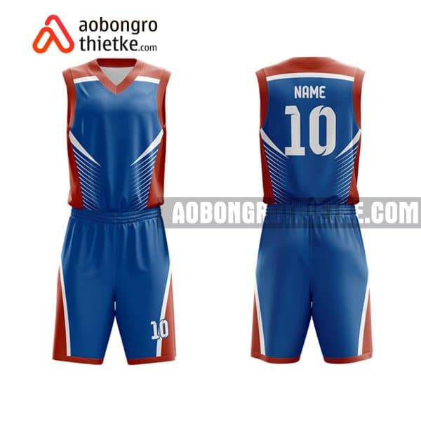 Mẫu quần áo bóng rổ THPT Tứ Kỳ màu xanh hot nhất ABR802