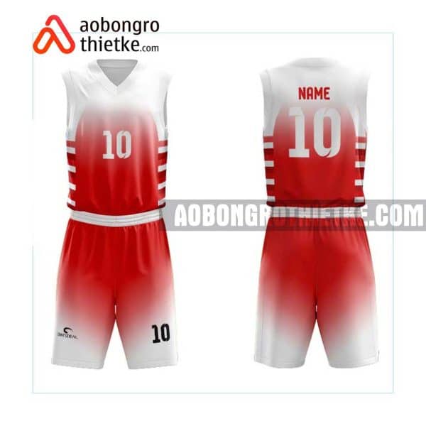 Mẫu quần áo bóng rổ THPT Việt Đức màu đỏ yêu thích nhất ABR848