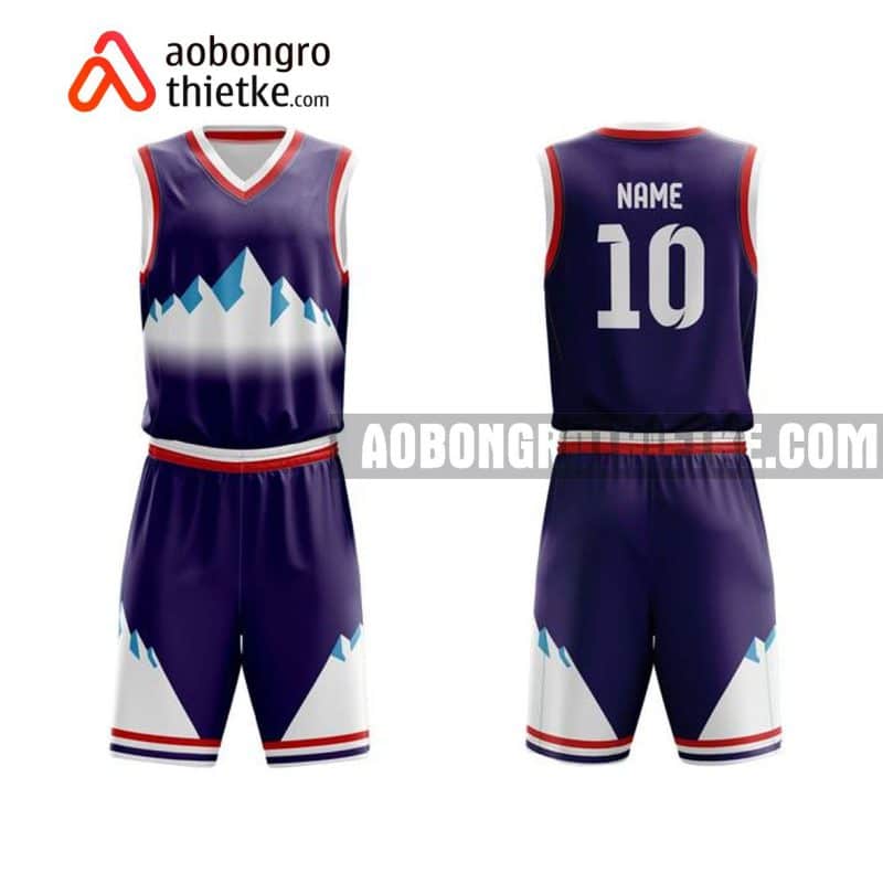 Mẫu quần áo bóng rổ THPT Yên Khánh A màu tím đẹp nhất ABR796