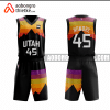 Mẫu quần áo Đội Bóng rổ NBA Utah Jazz màu đen thiết kế ABR917
