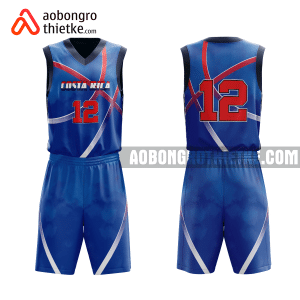 Mẫu quần áo Đội tuyển bóng rổ quốc gia Costa Rica màu xanh dương thiết kế ABR926