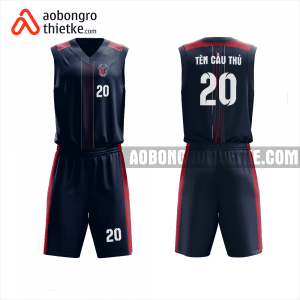 Mẫu đồ bóng rổ Trường THPT Nguyễn Hữu Huân màu tím than thiết kế ABR942